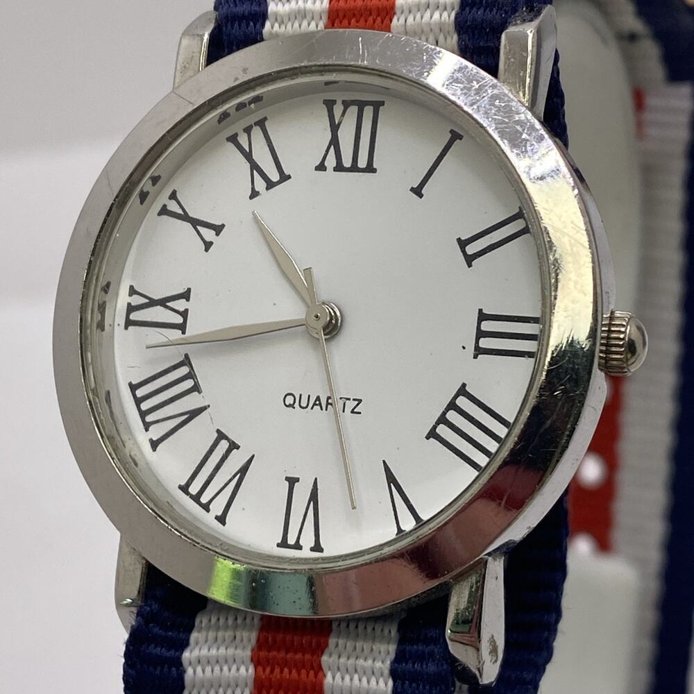 Womens Silver Sailing Watch Works New Battery